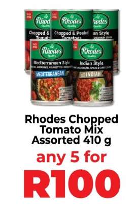 Rhodes Chopped Tomato Mix Assorted 410 g