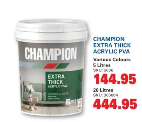 CHAMPION EXTRA THICK ACRYLIC PVA