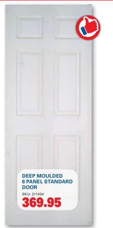 DEEP MOULDED 6 PANEL STANDARD DOOR