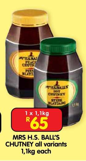 MRS H.S. BALL’S CHUTNEY all variants