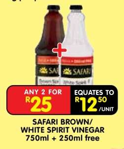SAFARI BROWN/WHITE SPIRIT VINEGAR