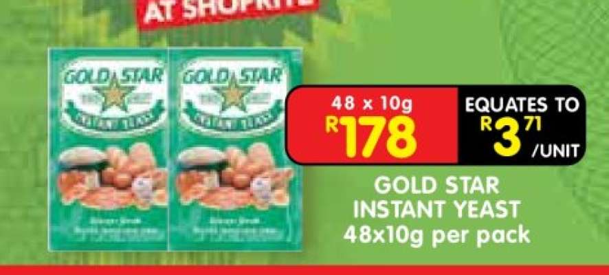 GOLD STAR INSTANT YEAST 48x10g per pack