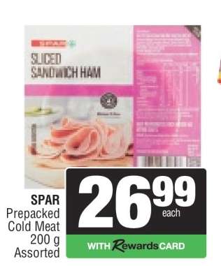 SPAR Sliced Sandwich Ham