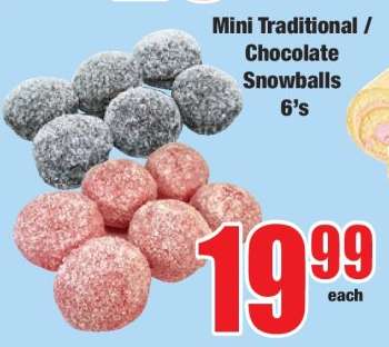 Mini Traditional / Chocolate Snowballs 6's