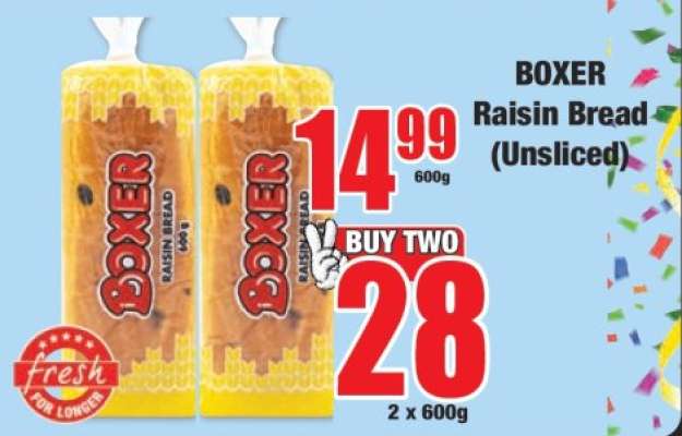 BOXER Raisin Bread (Unsliced)