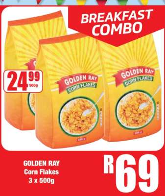 GOLDEN RAY Corn Flakes 3 x 500g