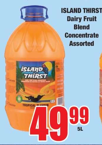 ISLAND THIRST Dairy Fruit Blend Concentrate Assorted