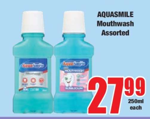 AQUASMILE Mouthwash Assorted