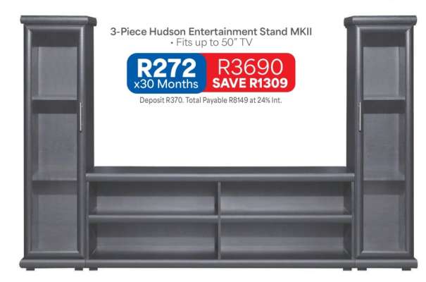 3-Piece Hudson Entertainment Stand MKII