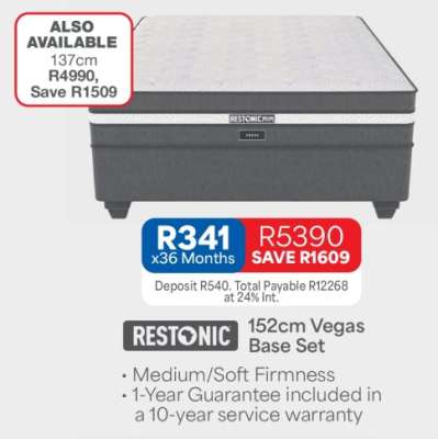 Restonic 152cm Vegas Base Set