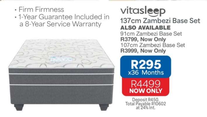 vitasleep 137cm Zambezi Base Set