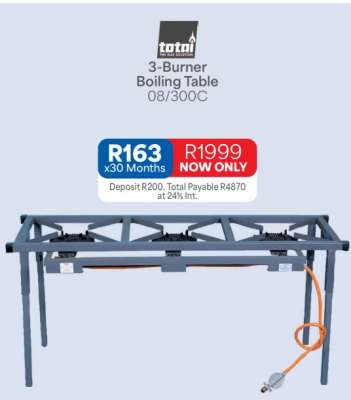 3-Burner Boiling Table 08/300C
