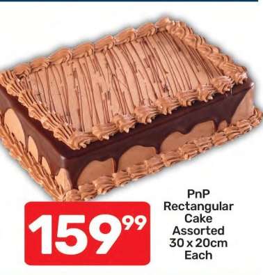 PnP Rectangular Cake Assorted 30 x 20cm Each