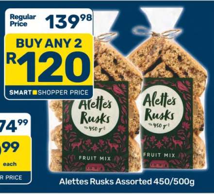 Alettes Rusks Assorted 450/500g