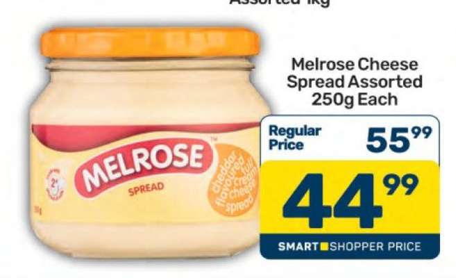 Melrose Cheese Spread Assorted 250g Each