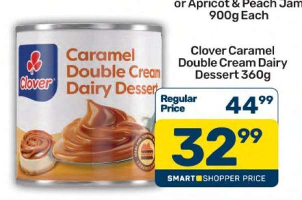 Clover Caramel Double Cream Dairy Dessert 360g