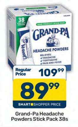 Grand-Pa Headache Powders Stick Pack 38s