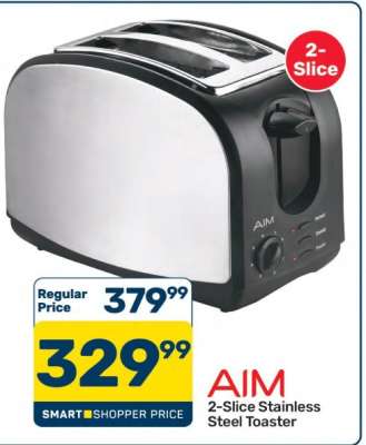 AIM 2-Slice Stainless Steel Toaster