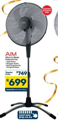 AIM 40cm 5-Blade Pedestal Fan