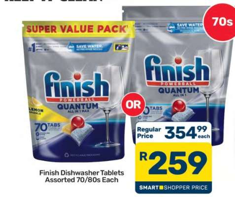 Finish Dishwasher Tablets Assorted 70/80s