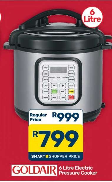 GOLDAIR 6 Litre Electric Pressure Cooker