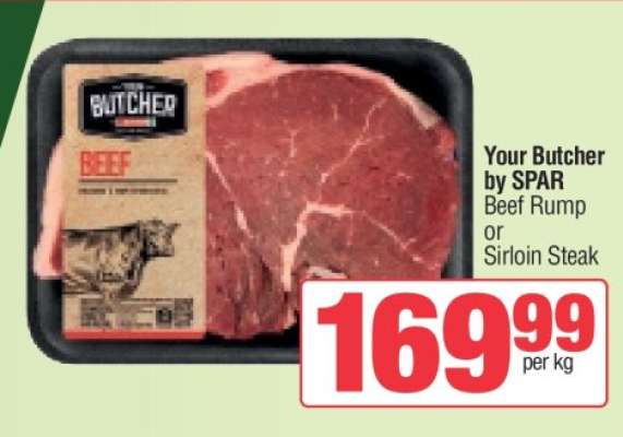 Your Butcher by SPAR Beef Rump or Sirloin Steak