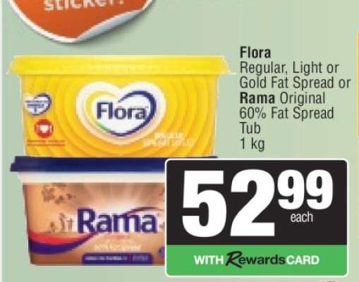 Flora or Rama Fat Spread