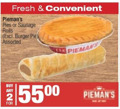 Pieman's Pies or Sausage Rolls