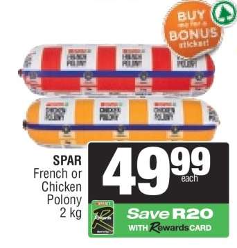 SPAR French or Chicken Polony
