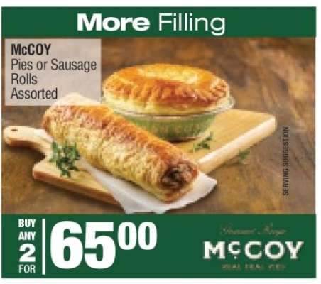 McCoy Pies or Sausage Rolls Assorted
