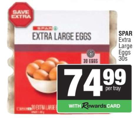 SPAR Extra Large Eggs 30s