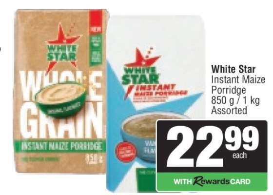 WHITE STAR INSTANT MAIZE PORRIDGE