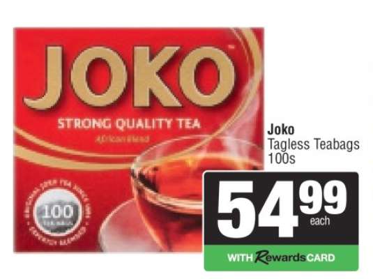 Joko Tagless Teabags 100s