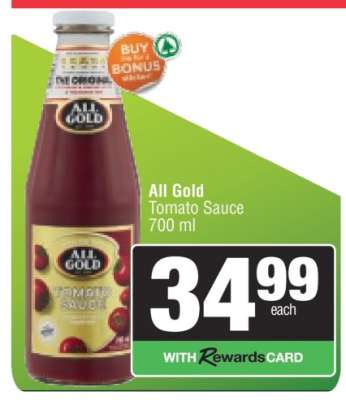 ALL GOLD Tomato Sauce