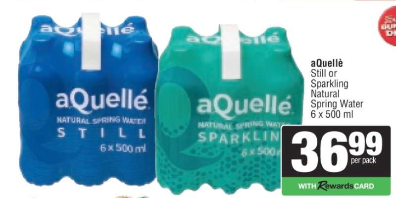 aQuellè Still or Sparkling Natural Spring Water