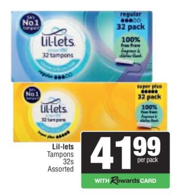 Lil-Lets Tampons 32s Assorted