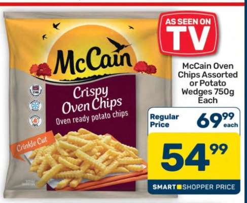 McCain Oven Chips Assorted or Potato Wedges 750g