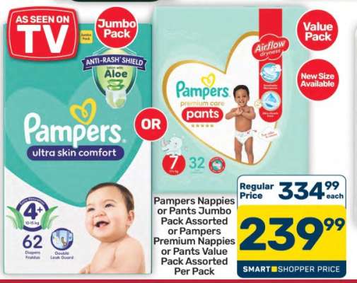 Pampers Nappies or Pants Jumbo Pack