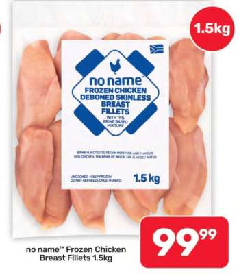 no name™ Frozen Chicken Breast Fillets 1.5kg