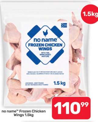 no name™ Frozen Chicken Wings 1.5kg