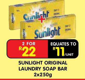 SUNLIGHT ORIGINAL LAUNDRY SOAP BAR 2x250g