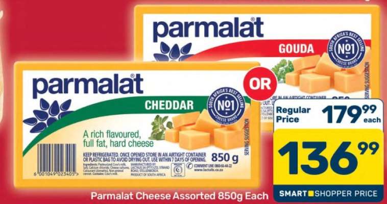 Parmalat Cheese Assorted 850g Each