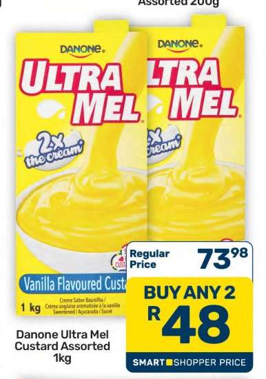 Danone Ultra Mel Custard Assorted 1kg