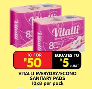 VITALLI EVERYDAY/ECONO SANITARY PADS