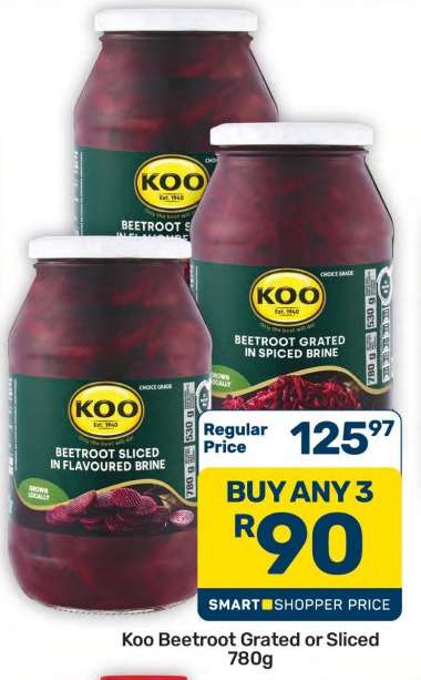 Koo Beetroot Grated or Sliced 780g