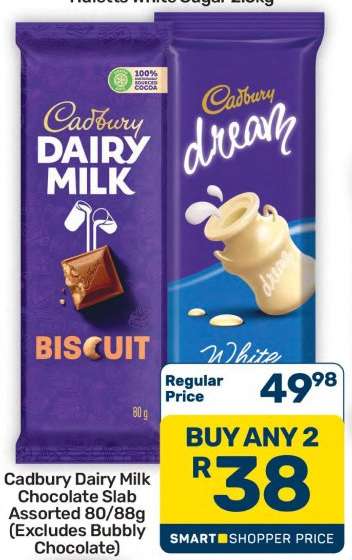 Cadbury Dairy Milk Chocolate Slab Assorted 80/88g