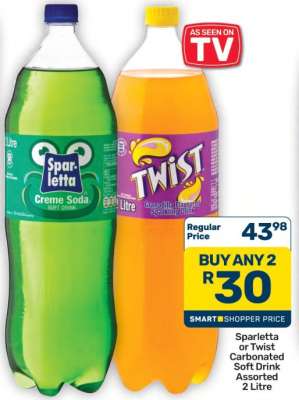 Sparletta or Twist Carbonated Soft Drink