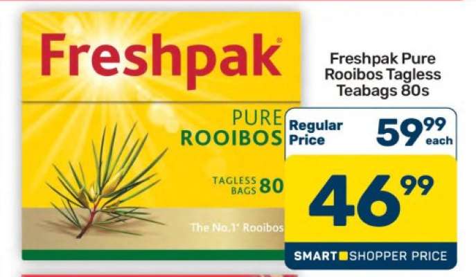 Freshpak Pure Rooibos Tagless Teabags 80s