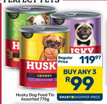 Husky Dog Food Tin Assorted 775g