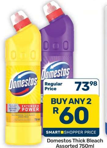 Domestos Thick Bleach Assorted 750ml